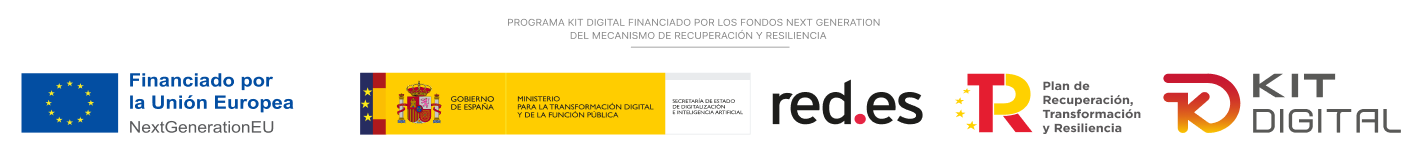 Logotipos del programa Kit Digital y fondos NextGenerationEU.