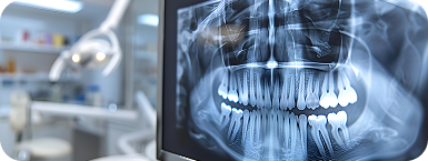 Radiografía panorámica para planificación de guías 3D.